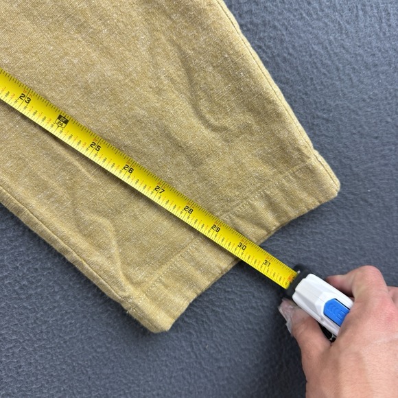 J Crew Pants Men's 36x30 Brown 484 Slim Linen Blend Flat Chino Breathable Light - Picture 10 of 12